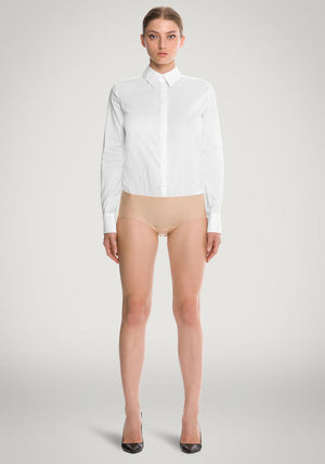 Wolford London Shirt Bodysuit, White