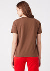 Wrangler Round Neck T-Shirt, Carafe Brown