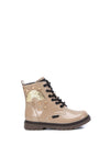 Xti Girls Sequined Patent Leather Boots, Beige