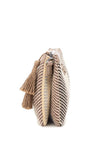 XTI Weaved Rafia Small Crossbody Bag, Beige