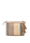 XTI Weaved Rafia Small Crossbody Bag, Beige