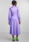 Y.A.S Dahlia Ruffle Midi Dress, Purple