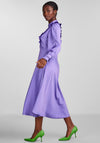 Y.A.S Dahlia Ruffle Midi Dress, Purple