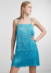 Y.A.S Frilla Fringe Mini Dress, Little Boy Blue