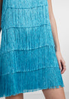 Y.A.S Frilla Fringe Mini Dress, Little Boy Blue