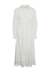 Y.A.S Trima Broidery Maxi Shirt Dress, Star White