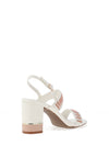 Zanni & Co Namdinh Block Heeled Shoe, Crystal White & Blush