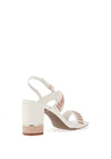 Zanni & Co Namdinh Block Heeled Shoe, Crystal White & Blush