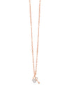 Absolute Lock & Key Crystal Necklace, Rose Gold