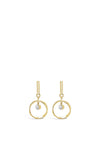 Absolute Circular Drop Earrings, Gold