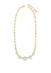 Absolute Halo Stud Necklace, Gold