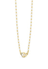 Absolute Pearl Bead Swirl Circle Necklace, Gold