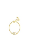Absolute Opal & Diamante Circle Bracelet, Gold