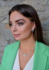 Absolute Pearl Circle Twist Earrings, Silver