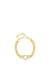 Absolute Chunky Diamante Circle Bracelet, Gold