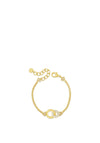 Absolute Diamante Double Circle Bracelet, Gold