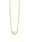 Absolute Diamante Circle Pendant Necklace, Gold