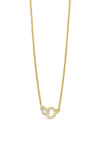 Absolute Diamante & Opal Circle Pendant Necklace, Gold