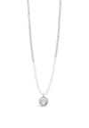 Absolute Pearl Bead Circle Necklace, Silver