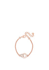 Absolute Opal & Diamante Double Circle Bracelet, Rose Gold