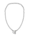 Absolute Diamante Toggle Necklace, Silver