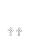 Absolute Kids Cross Stud Earrings, Silver