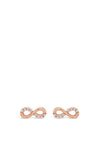 Absolute Stone Set Infinity Knot Earrings, Rose Gold