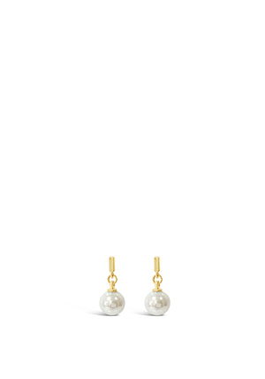 Absolute Pearl Drop Earrings, Gold