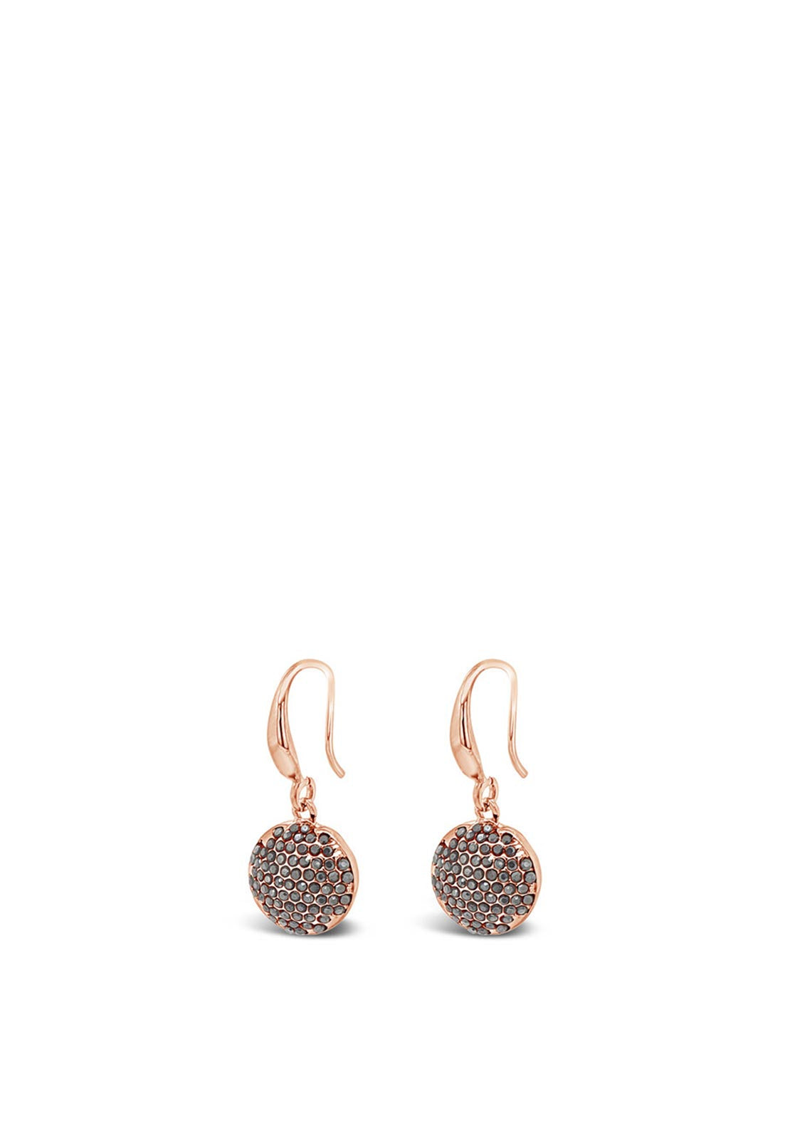 Absolute Hematite Drop Earrings, Black & Rose Gold
