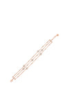 Absolute Triple Chain Disc Rose Gold Bracelet, JB205RS