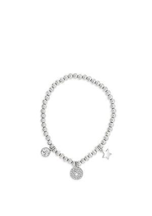 Absolute North Star Beaded Bracelet, Silver