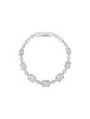 Absolute Rectangle Crystal Bracelet, Silver