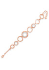 Absolute Rose Gold Linking Circles and Stone Bracelet, B2067MX