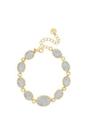 Absolute Gold Linking Oval Diamante Bracelet, B2069GL