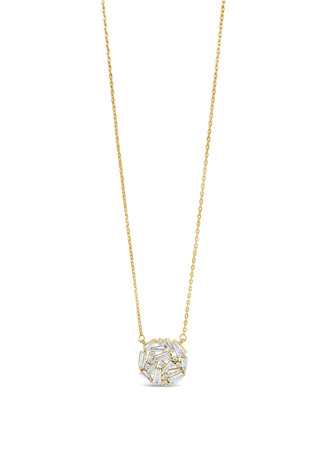 Absolute Gold Cluster Round Pendant Necklace, JP245GL