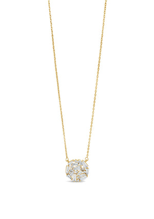 Absolute Gold Cluster Round Pendant Necklace, JP245GL