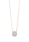 Absolute Rose Gold Cluster Round Pendant Necklace, JP245RS