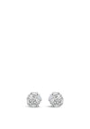 Absolute Silver Cluster Diamante Stud Earrings, JE245SL