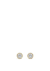 Absolute Gold Diamante Stud Earrings, JE236GL