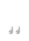 Absolute Round Diamante Earrings, Silver