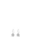 Absolute Ball Diamante Drop Earrings, Silver