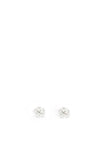 Absolute Jewellery Crystal Floral Earrings, Silver