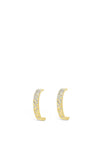 Absolute Diamante Half Hoop Earrings, Gold