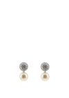 Absolute Jewellery Pearl Circle Earrings, Silver