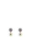 Absolute Jewellery Pearl Circle Earrings, Silver