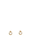 Absolute Interlocking CZ Circles Earrings, Gold