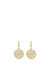Absolute Rose Pave Drop Earrings, Gold