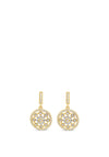 Absolute Rose Pave Drop Earrings, Gold