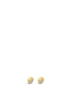 Absolute Diamante Disc Stud Earrings, Gold