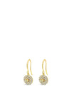 Absolute Crystal Pave North Star French Hook Earrings, Gold